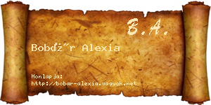Bobár Alexia névjegykártya